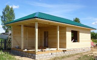 Строительство бани с верандой в Краснодаре