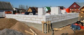 Мелкозаглубленный ленточный фундамент для дома из газобетона