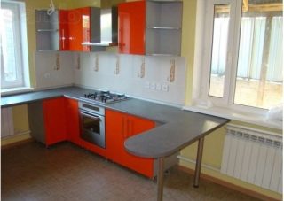 Ремонт кухни с 2 окнами в Краснодаре под ключ